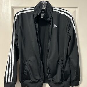 Adidas Kids Black and White Bomber Jacket